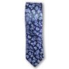 Cravata clasica model paisley bleu pe fond bleumarin 123436