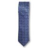 Cravata clasica motiv floral 02 bleu pe fond bleumarin 123728