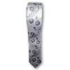 Cravata slim model paisley gri pe fond argintiu 122450